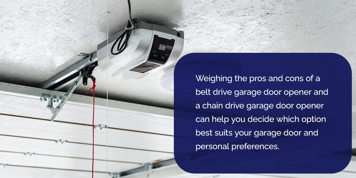 Belt Drive vs. Chain Drive Garage Door Opener | Viking
