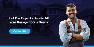 garage door employee smiling
